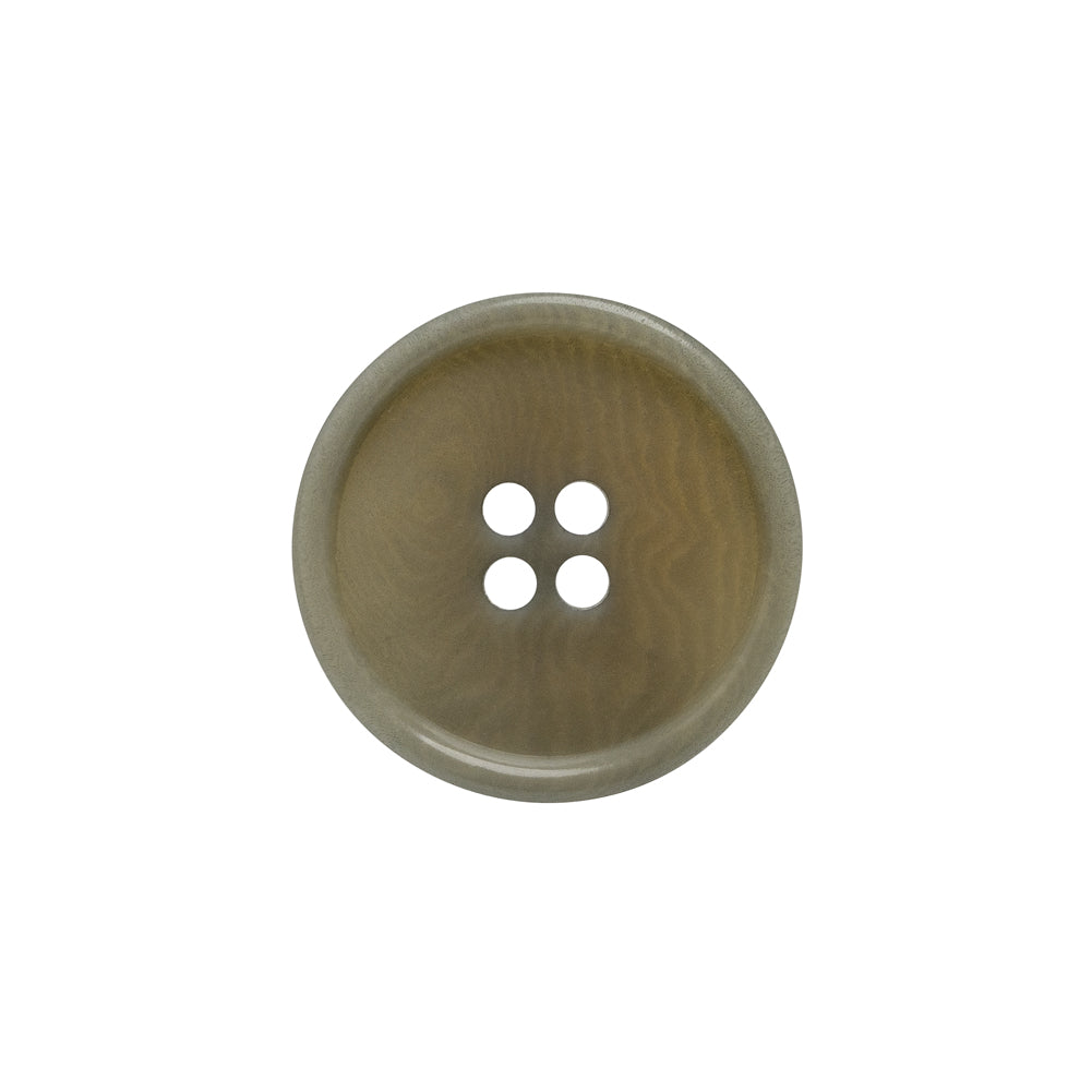 Horn 4-Hole Button - 32L/20mm - Light Gray Green Narrow Rim