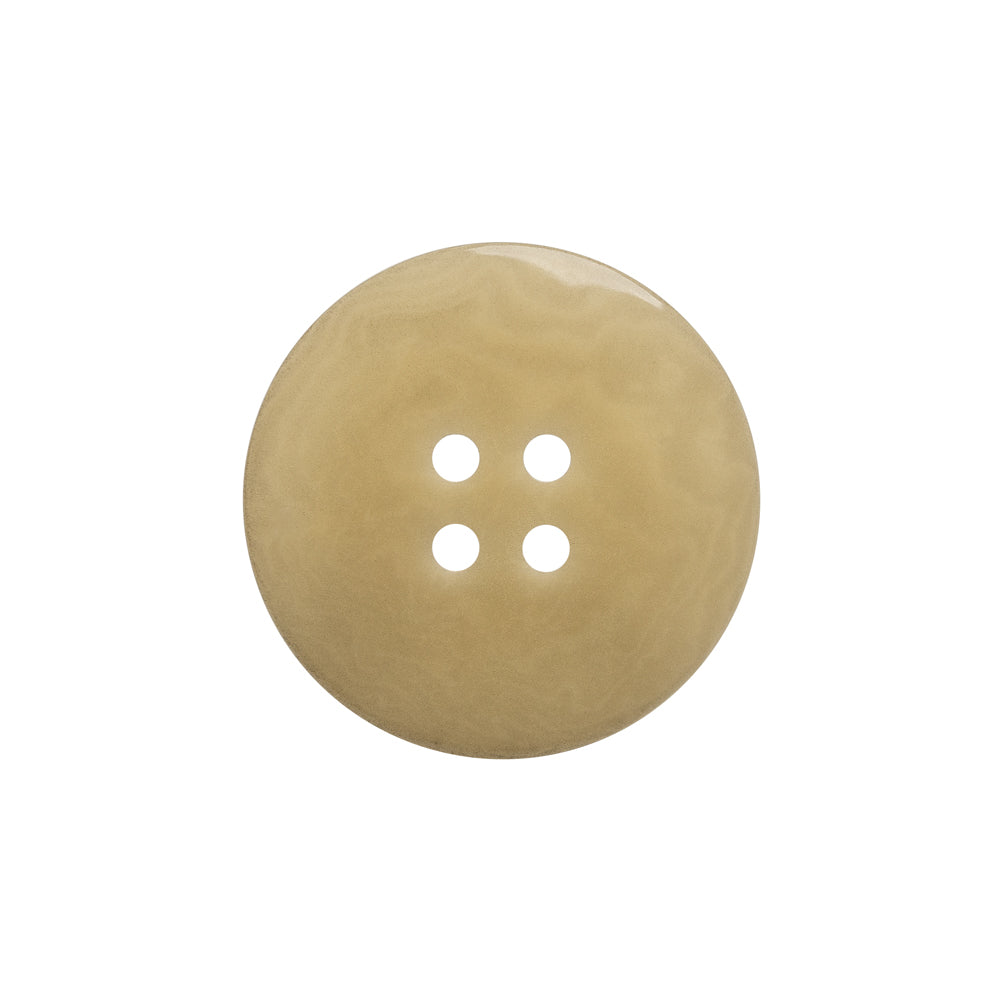 Horn 4-Hole Button - 34L/21.5mm - Ivory Narrow Rim