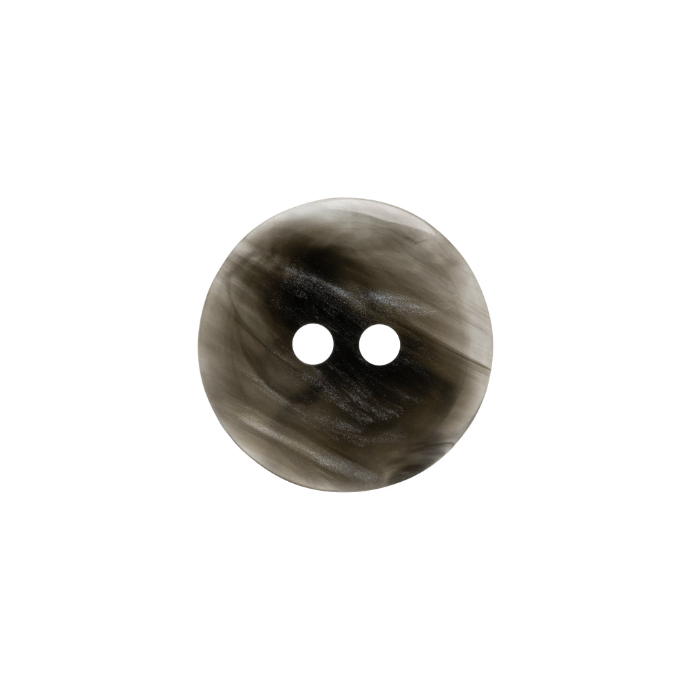 Plastic 2-Hole Button - 28L/18mm - Translucent Gray Swirl