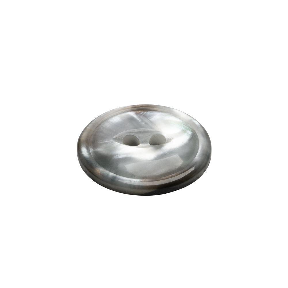Plastic 2-Hole Button - 32L/20mm - Translucent Gray Swirl