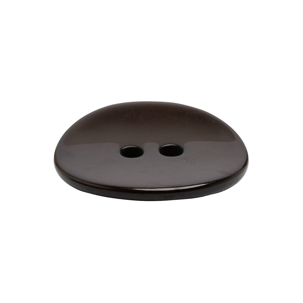 Plastic 2-Hole Button - 40L/25.5mm - Brown Faux-Shell