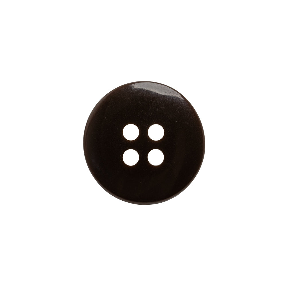 Plastic 4-Hole Button - 28L/18mm - Brown Iridescent Striations