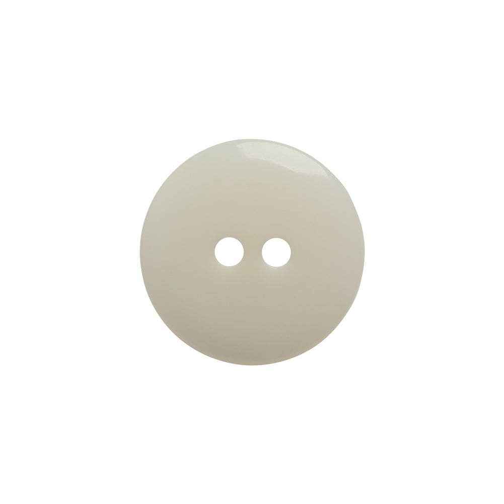 Plastic 2-Hole Button - 30L/19mm - Iridescent White Dish Shaped