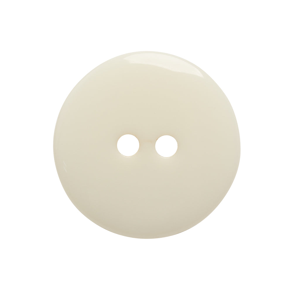 Plastic 2-Hole Button - 40L/25.5mm - Iridescent White Dish Shaped