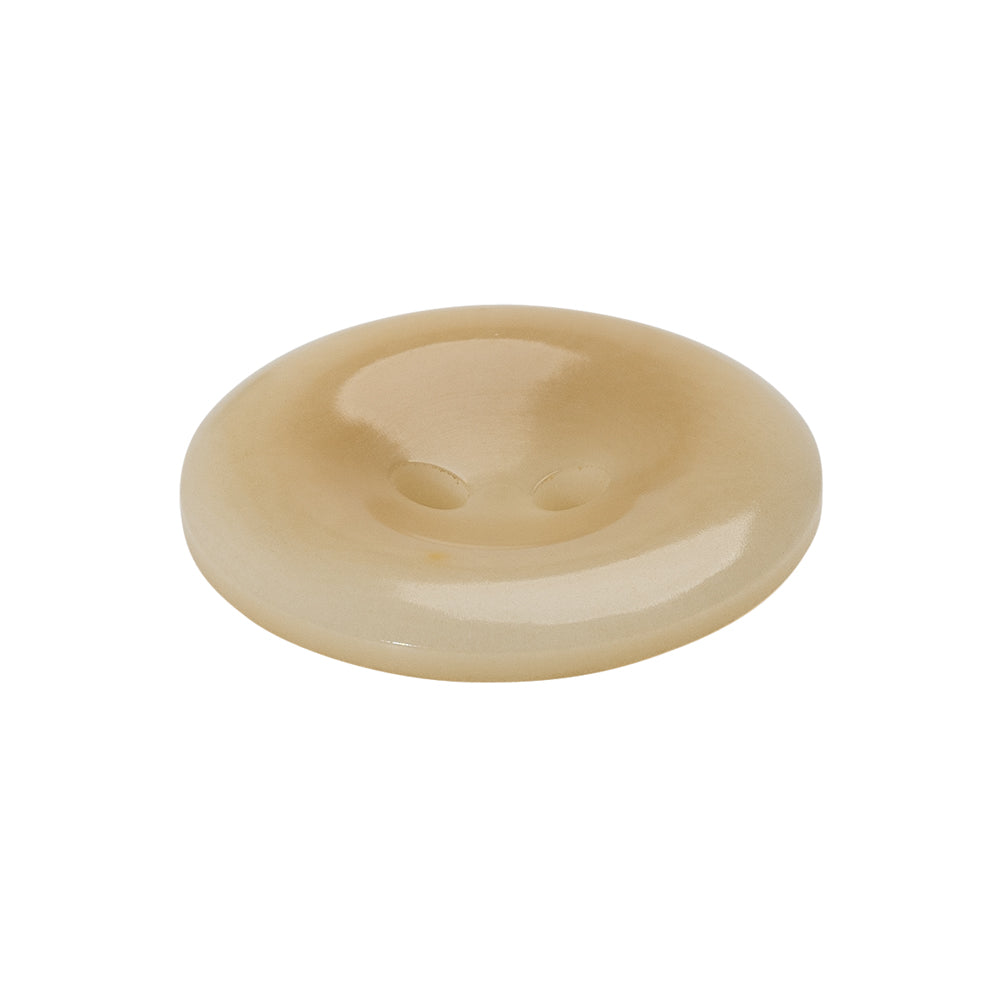 Bone 2-Hole Button - 40L/25.5mm - Beige and Cream Gentle Curves