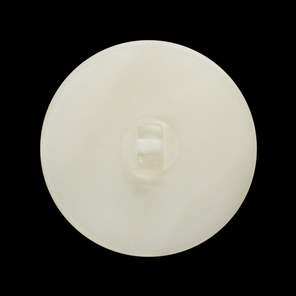 Plastic Shank Back Button - 44L/28mm - Iridescent White Swirl Shallow Dish