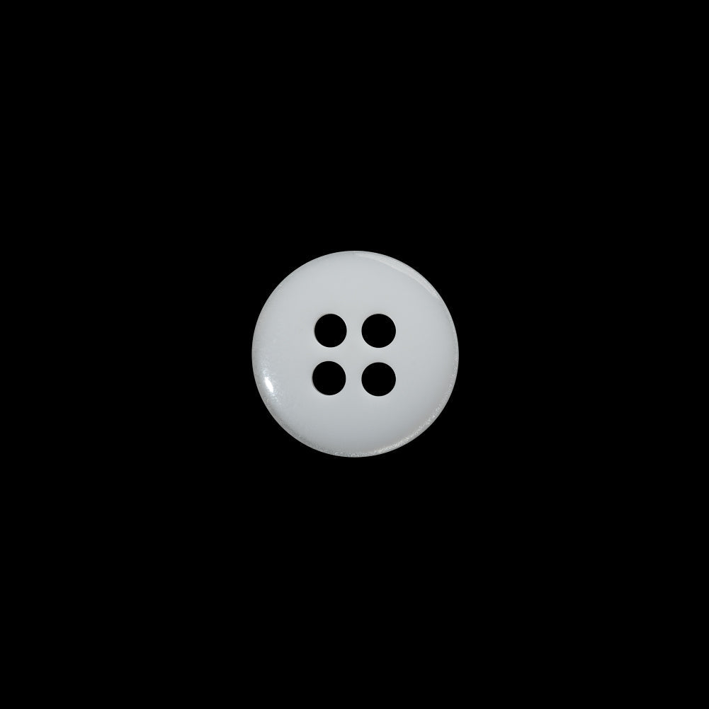 Plastic 4-Hole Button - 18L/11.5mm - Luminous White