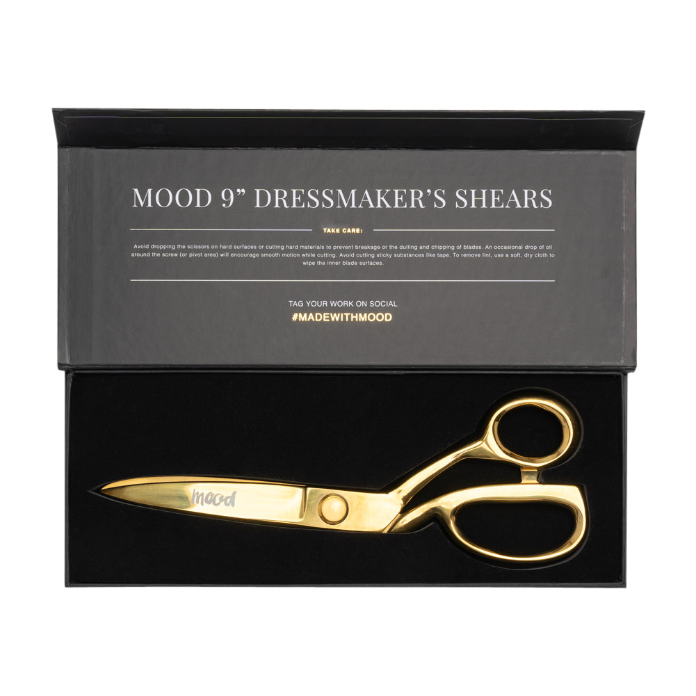 9" Knife-Edge Dressmaker's Shears by Mood - Metallic Gold