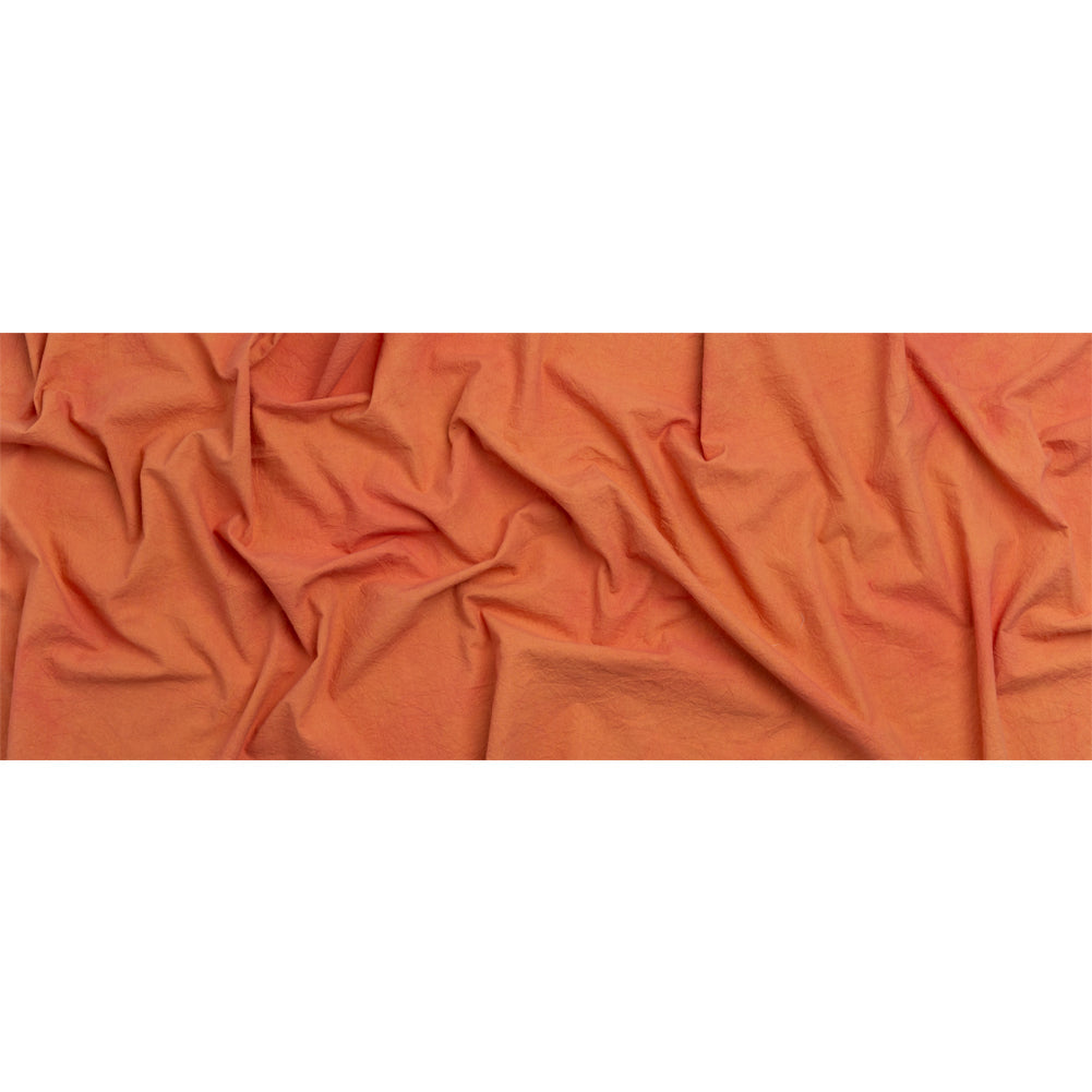 Terracotta Mottled Wrinkled Lightweight Cotton Canvas