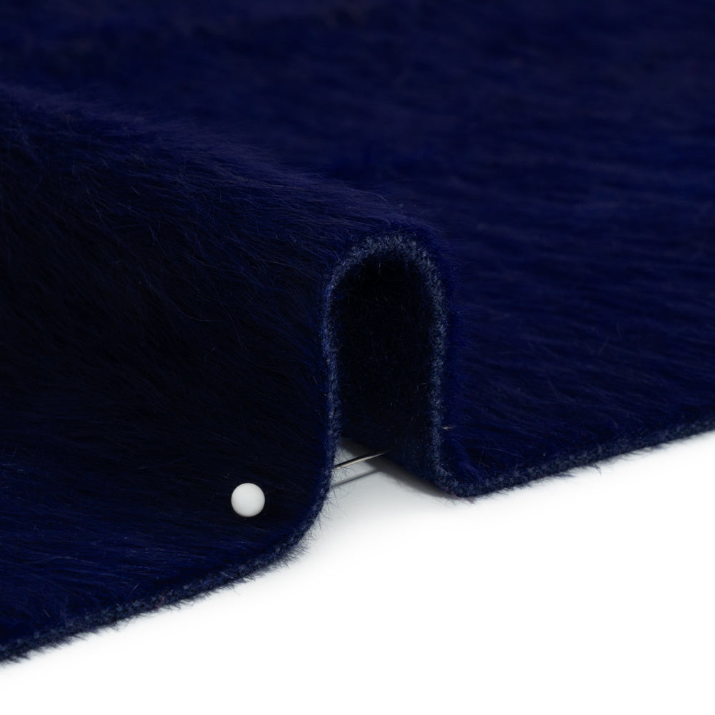 Royal Blue Fuzzy Blended Wool Coating