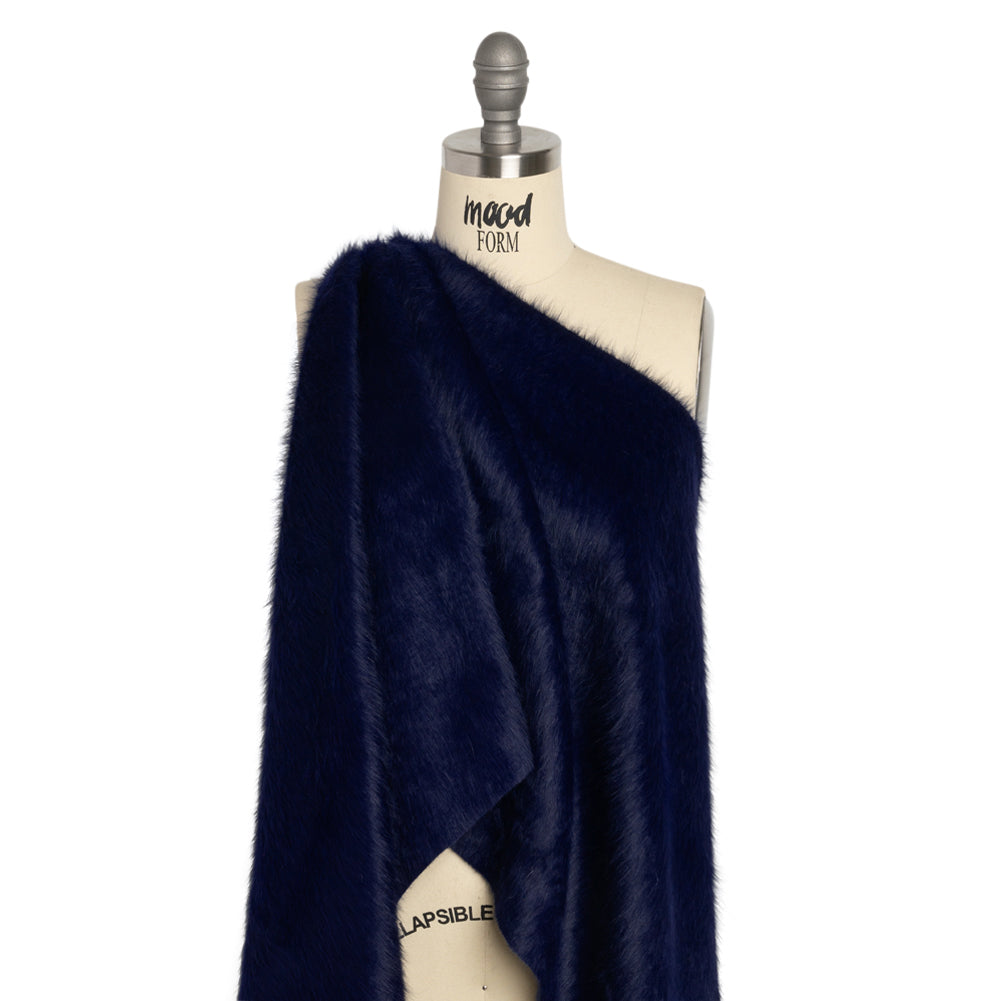 Royal Blue Fuzzy Blended Wool Coating