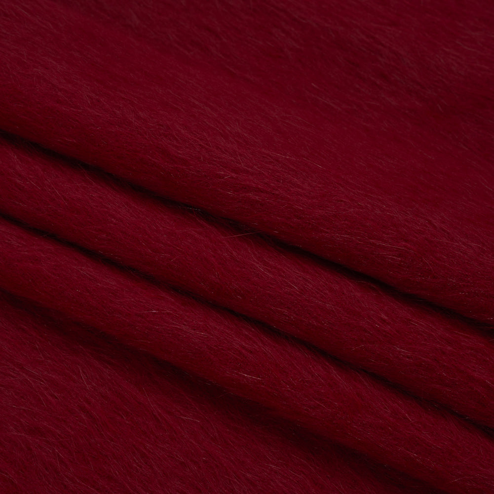 Wine Fuzzy Blended Wool Coating