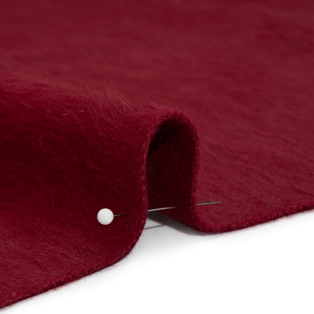 Wine Fuzzy Blended Wool Coating
