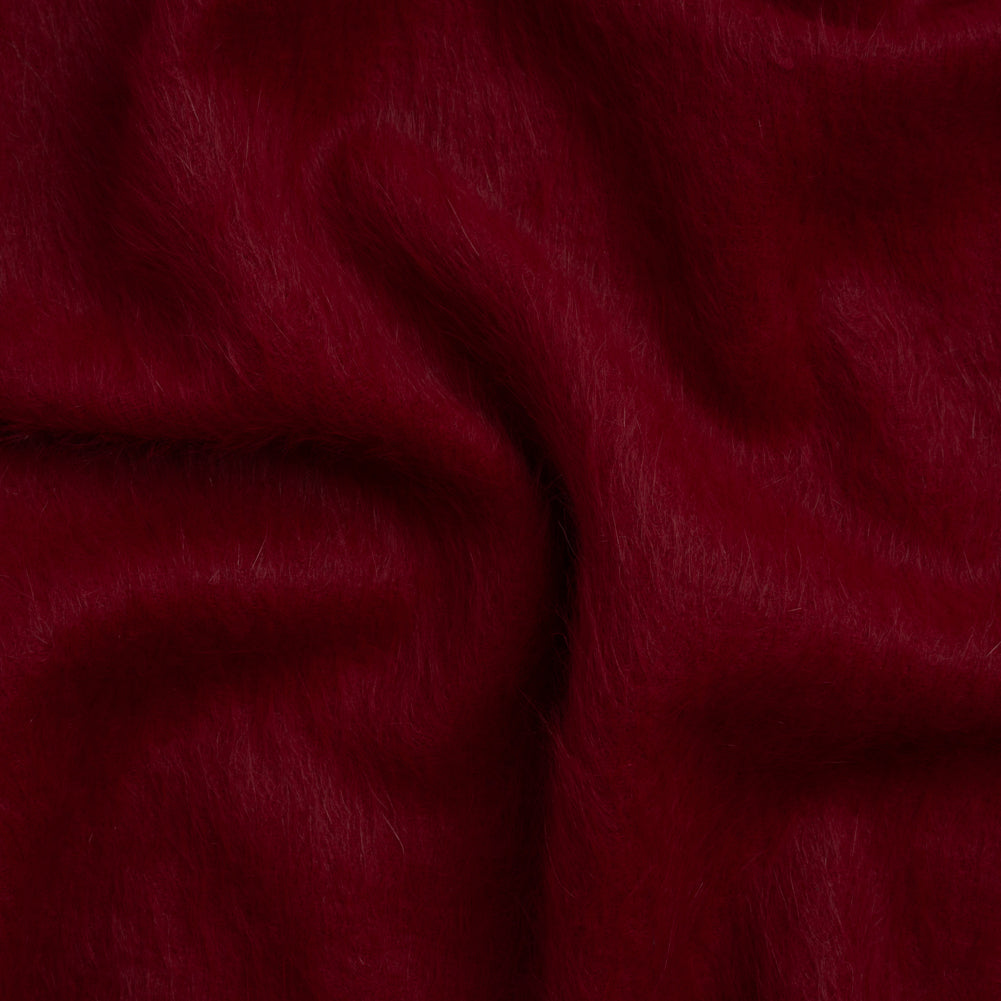 Wine Fuzzy Blended Wool Coating