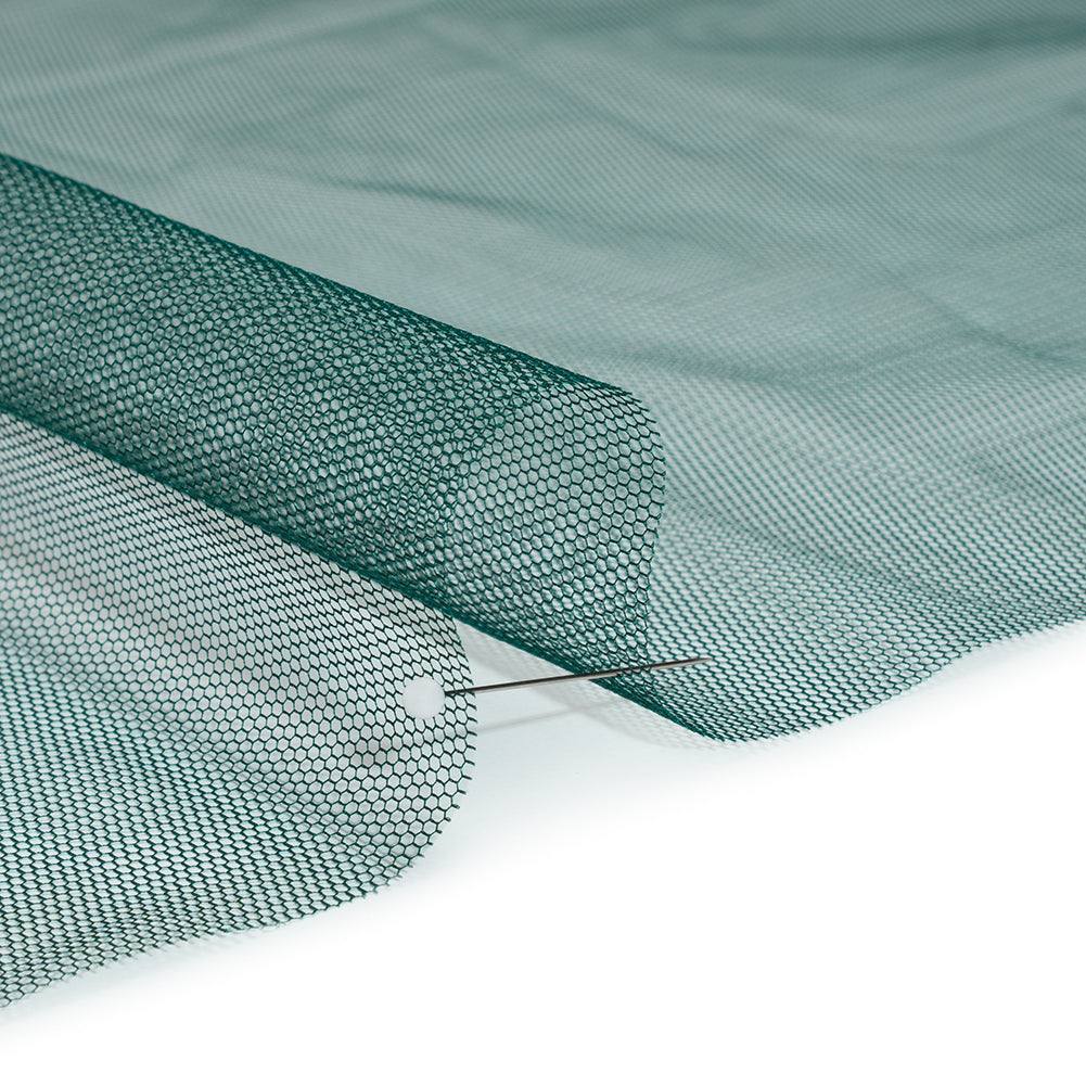 Stiff Nylon Tulle - Dark Green - Designer Deadstock