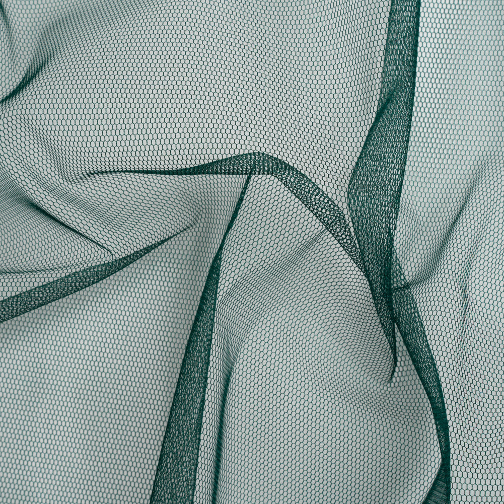 Stiff Nylon Tulle - Dark Green - Designer Deadstock