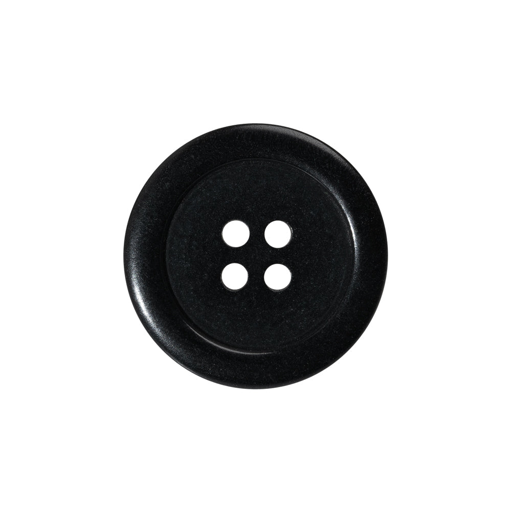 Plastic 4-Hole Button - 35L/22mm - Classic Black
