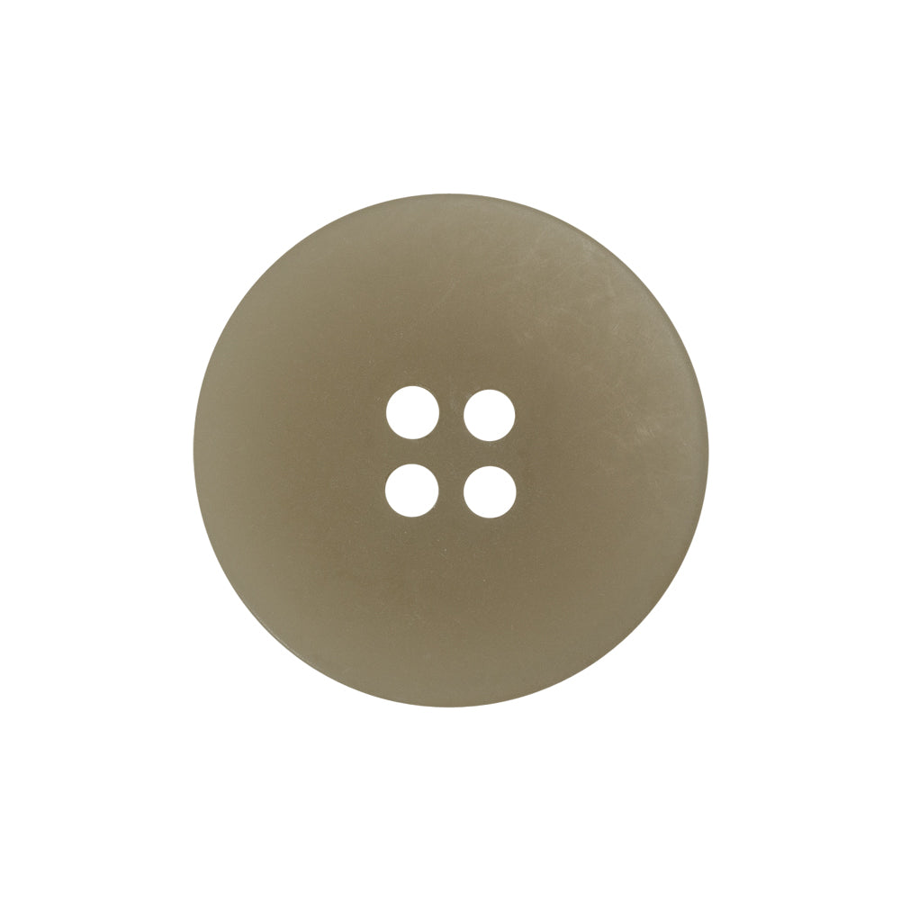 Plastic 4-Hole Button - 38L/24mm - Frosted Off White Narrow Rim