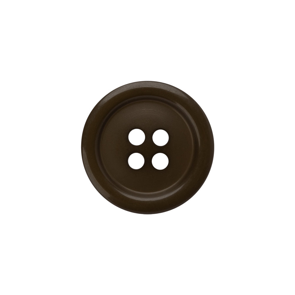Plastic 4-Hole Button - 30L/19mm - Classic Brown