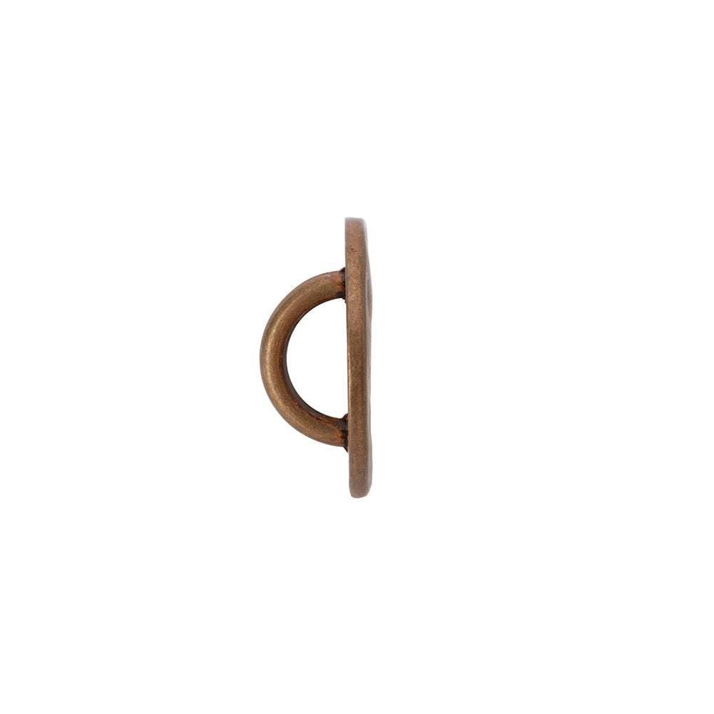 Metal Shank Back Button - 24L/15mm - Copper Ring