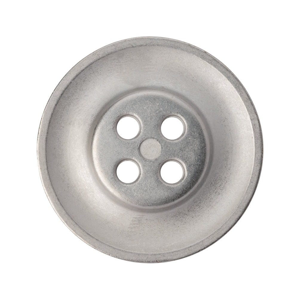 Metal 4-Hole Button - 48L/30.5mm - Brushed Silver and Gold Ombre