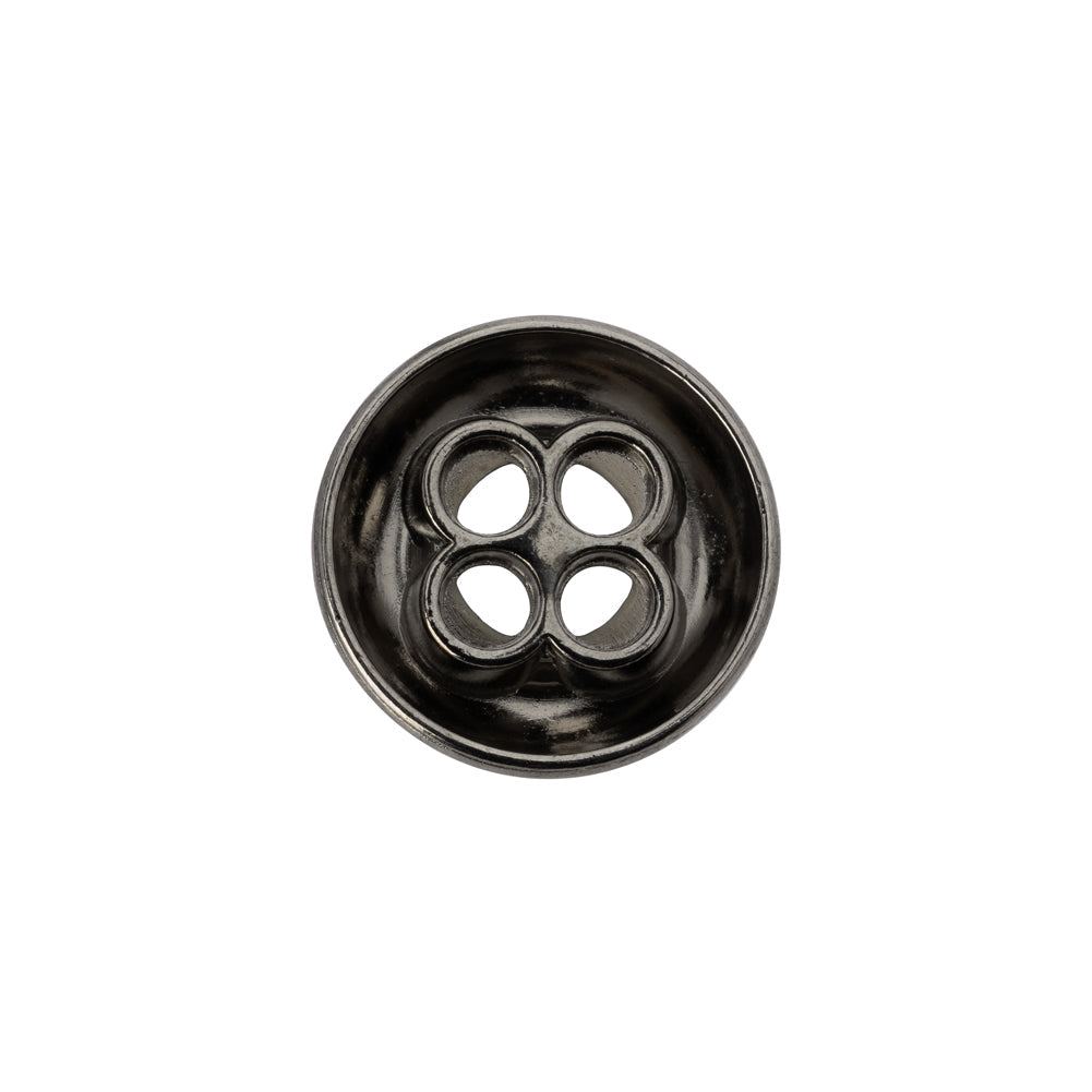 Metal 4-Hole Button - 28L/18mm - Gunmetal Inkwell