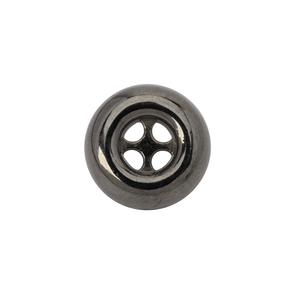 Metal 4-Hole Button - 28L/18mm - Gunmetal Inkwell