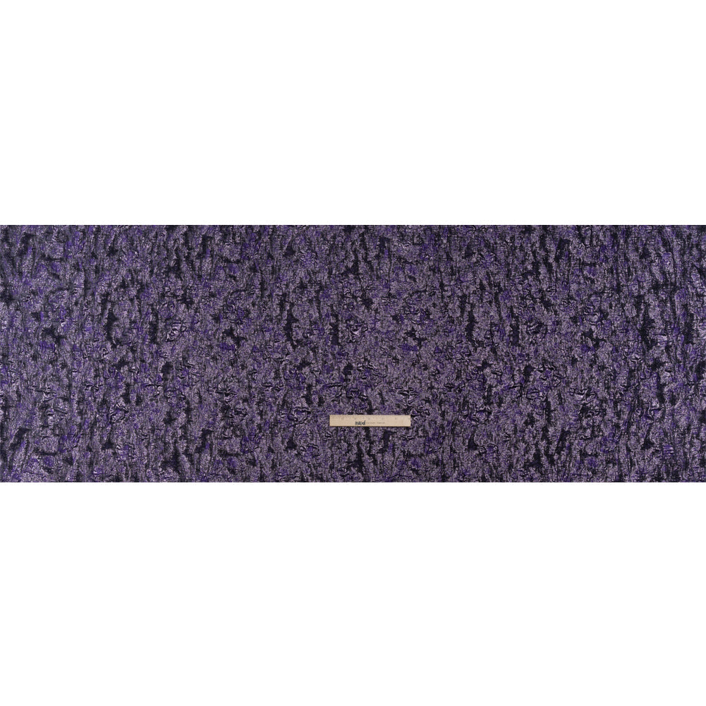 Metallic Purple and Black Abstract Luxury Brocade