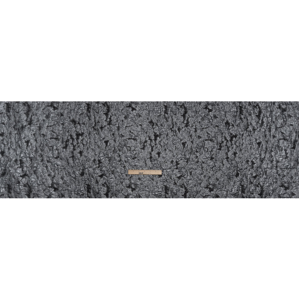Metallic Silver and Gray Abstract Luxury Brocade