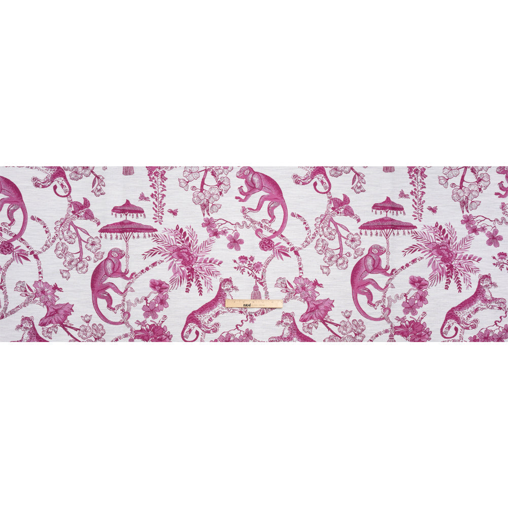 Tourmaline Exotic Pets and Flowers Upholstery Jacquard