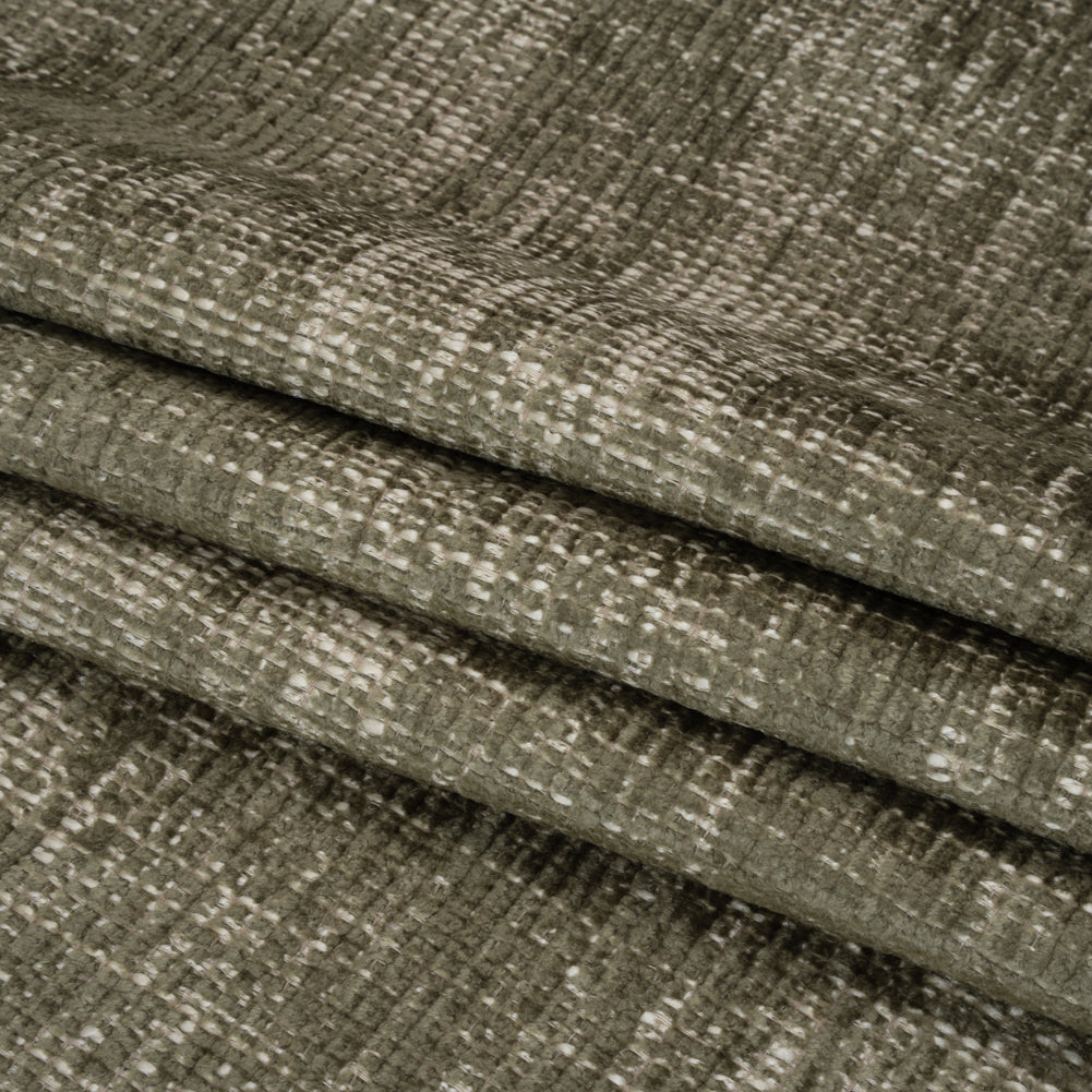 Herbaceous Distressed Look Chenille Upholstery Woven