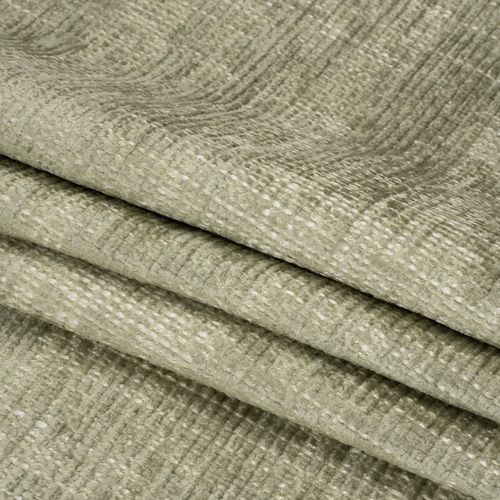 Seafoam Distressed Look Chenille Upholstery Woven
