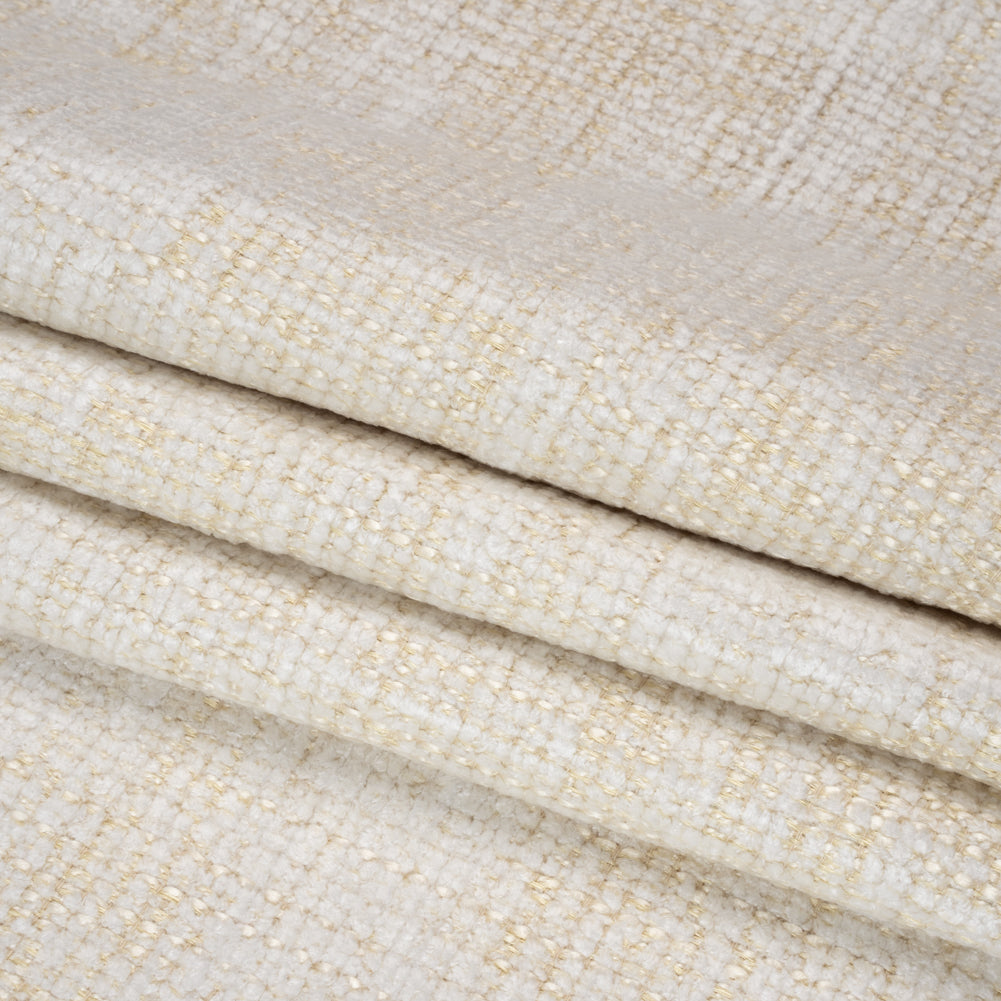 Snow Distressed Look Chenille Upholstery Woven