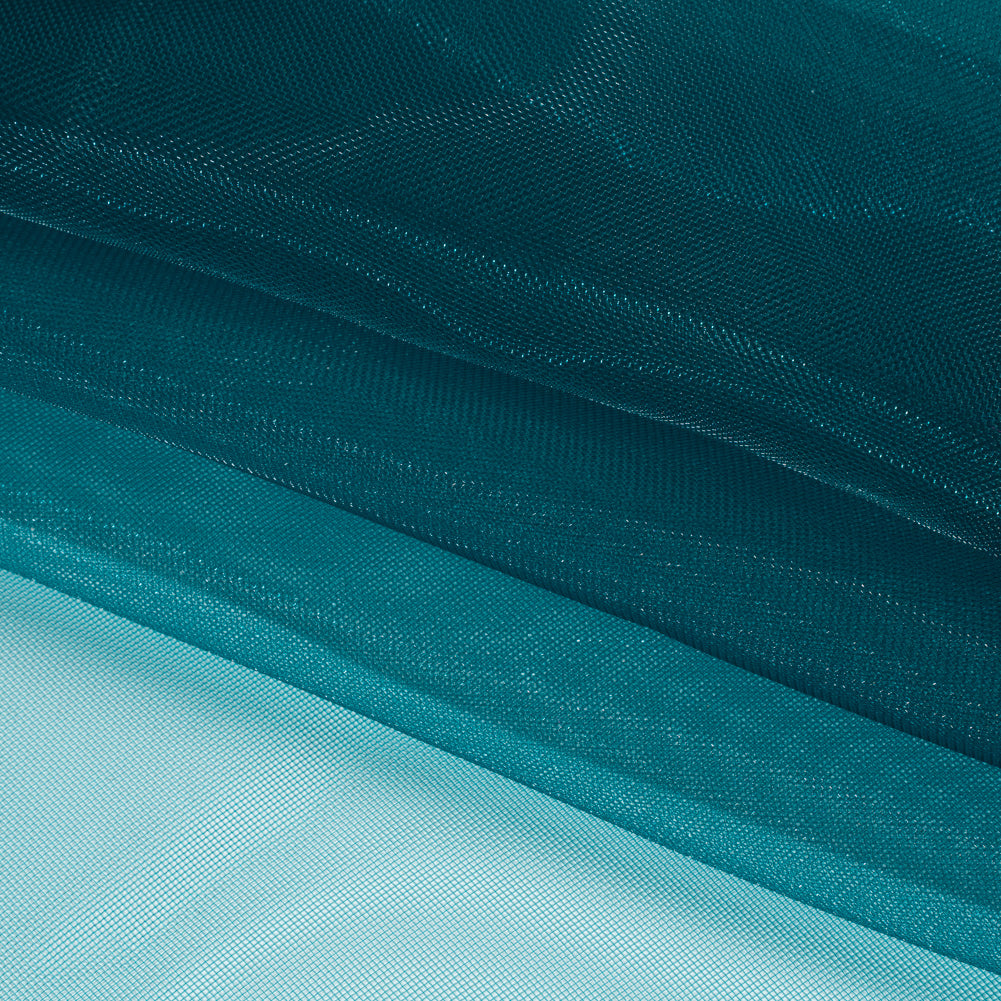 Stiff Mesh-Like Polyester Organza - Dark Teal - Iris Collection