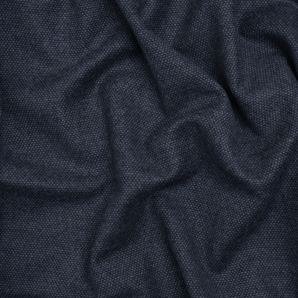 Wool Woven - Blue and Charcoal - Deadstock