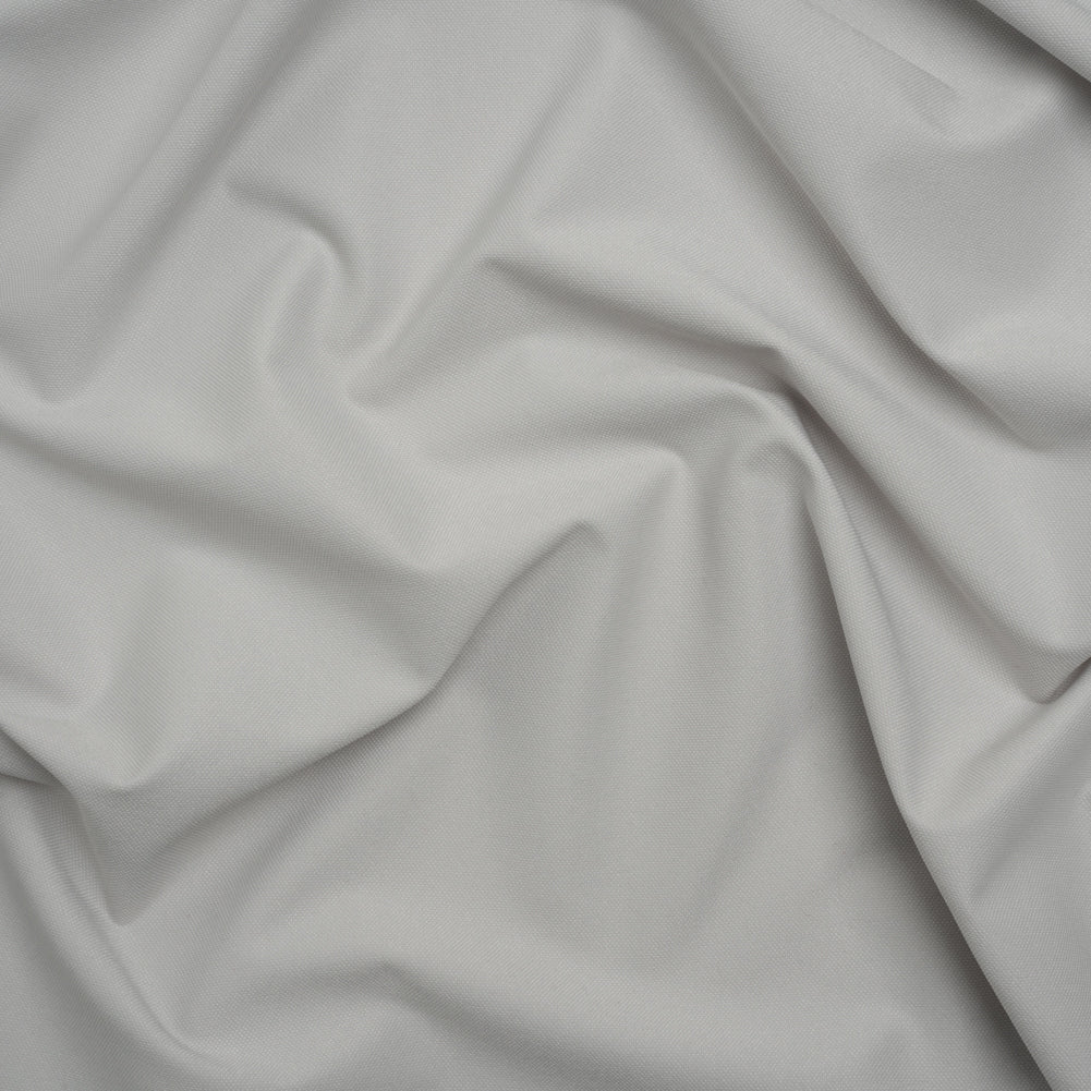 Stretch Textured Polyester Woven - Chalk Gray - Deadstock