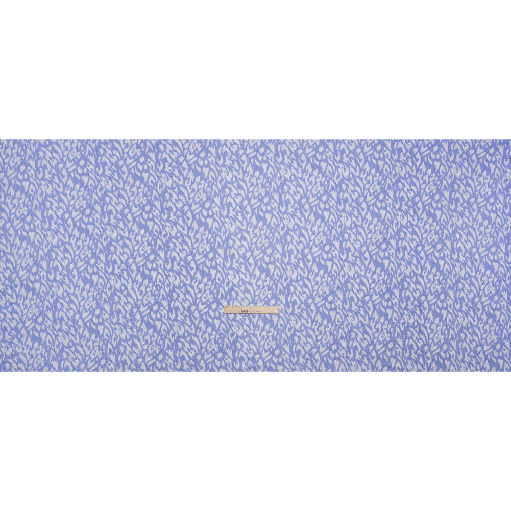 Stretch Rayon Jersey - Periwinkle and White Animal Spots - Deadstock