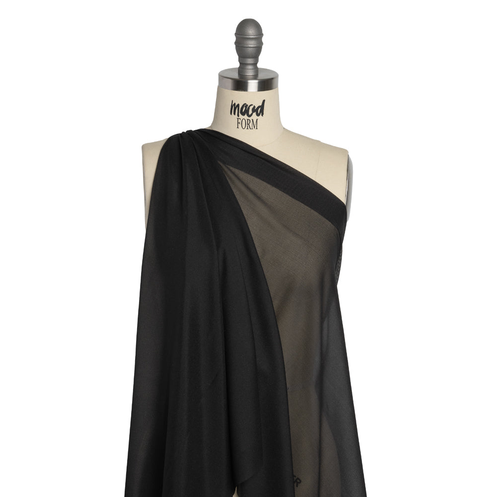 Lightweight Woven Fusible Interlining Single Side by Helmut Lang - Black - Made in America