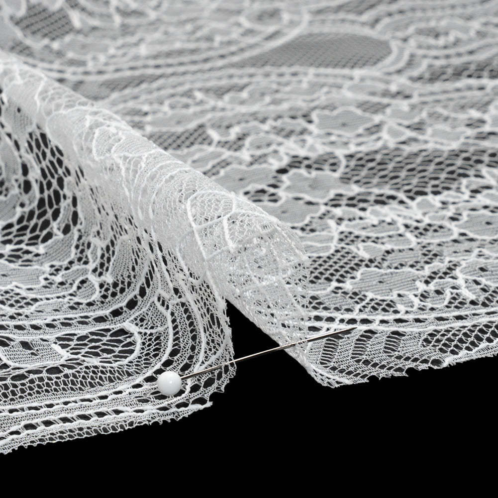 Chantilly Lace - White Floral and Scrollwork