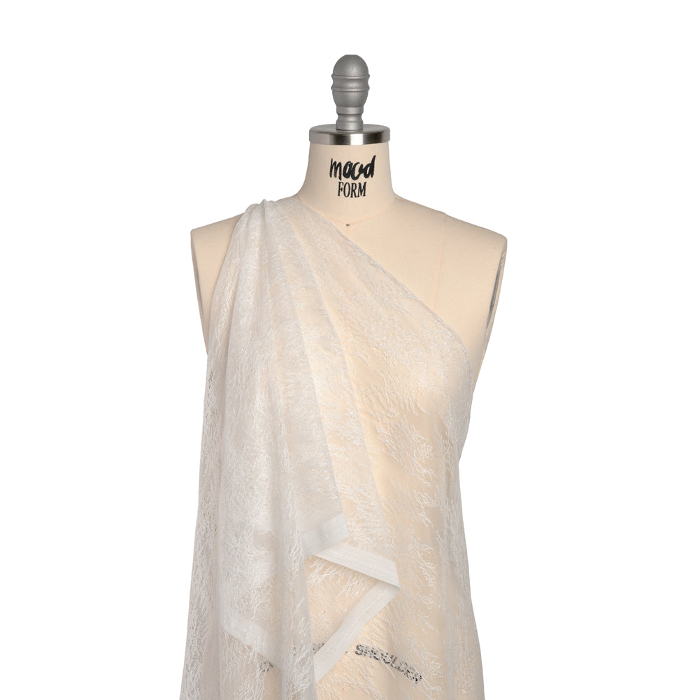 Bridal Lace - Lustrous White Floral Ogees