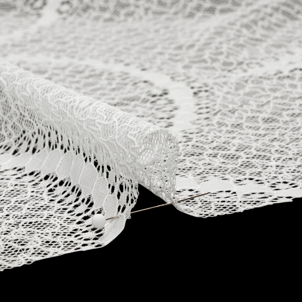 Chantilly Lace - White Floral and Scallops