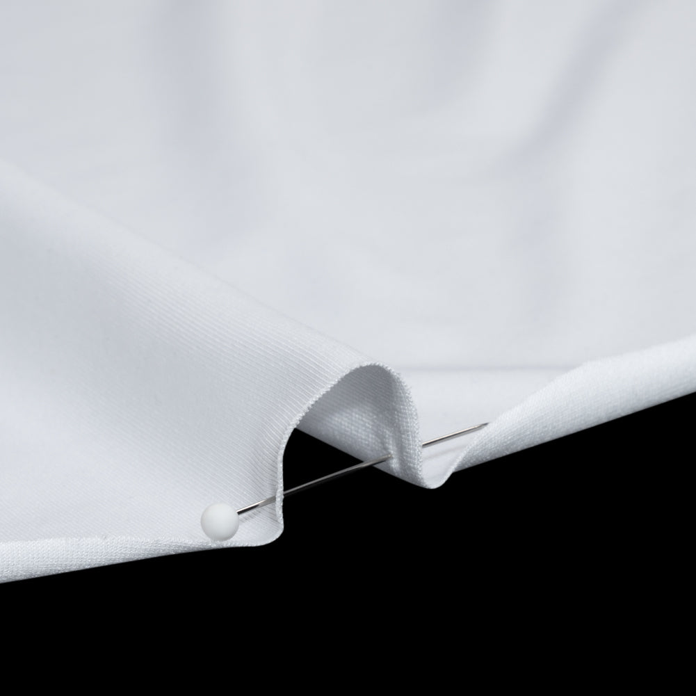 Stretch Recycled Polyester Jersey, Wicking with Odorless Finish - White