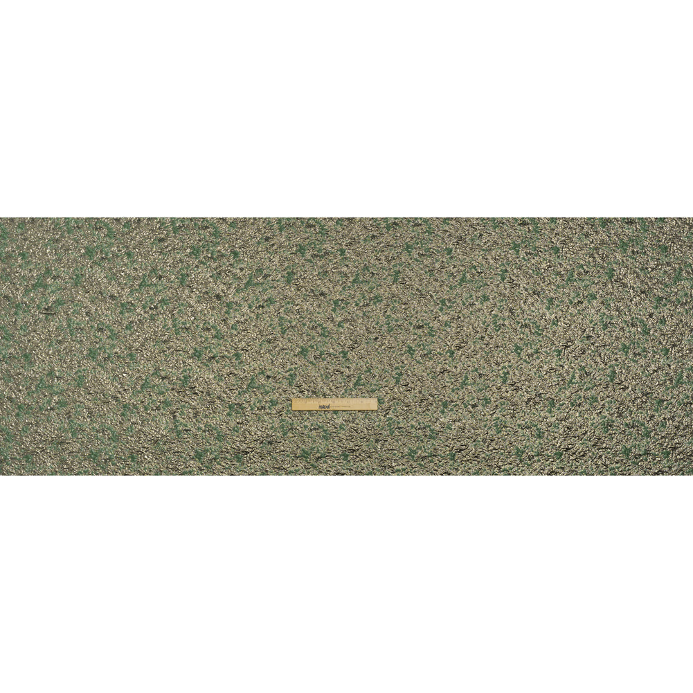 Metallic Luxury Brocade - Sage Green and Gold Abstract