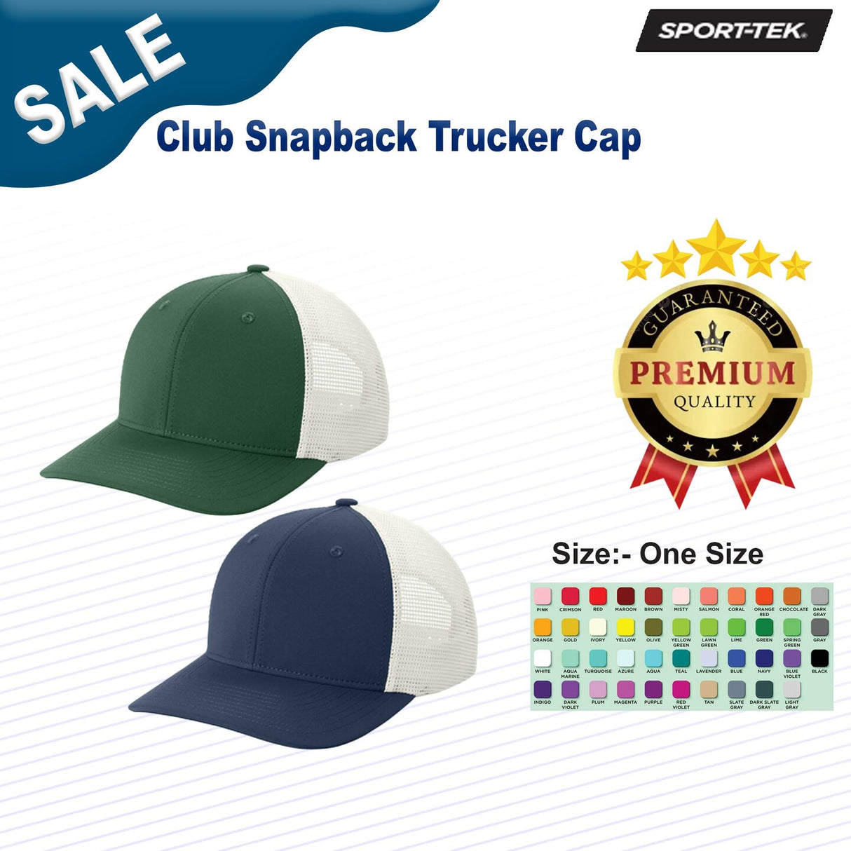 Sport-Tek® Club Snapback Trucker