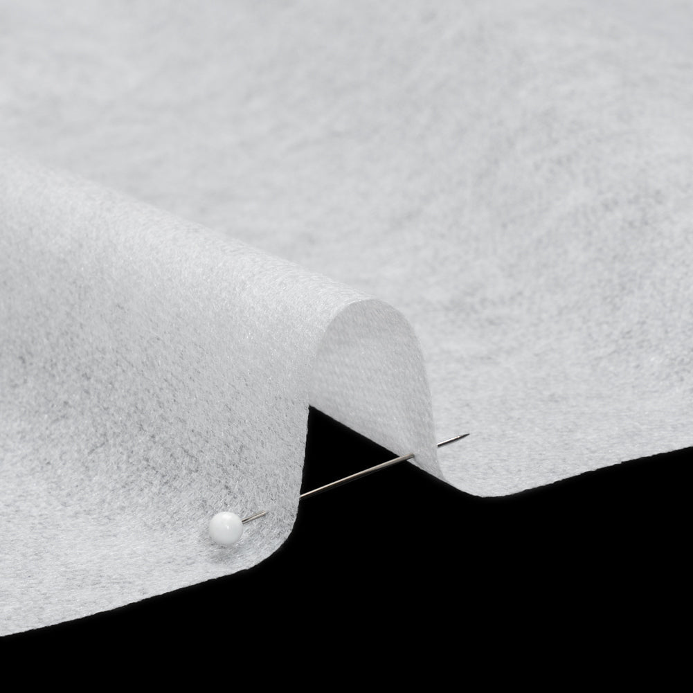 Crisp Non-Woven Fusible Interlining, Single Sided by Theory - White