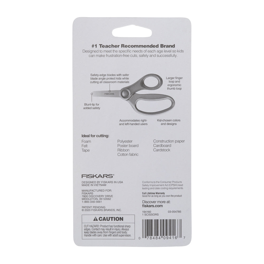 Safety Edge Blunt-Tip Kid's Scissors by Fiskars - Assorted Neon Colors