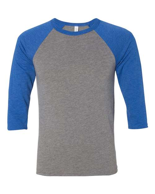 Bella + Canvas Unisex Three-Quarter Sleeve Baseball Tee