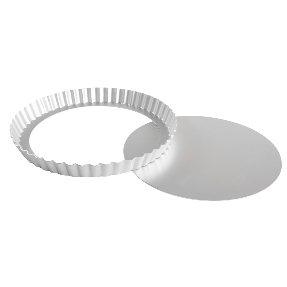 Fat Daddios Fluted Tart Pan with Removable Bottom, 9.5" Diameter x 1" Deep