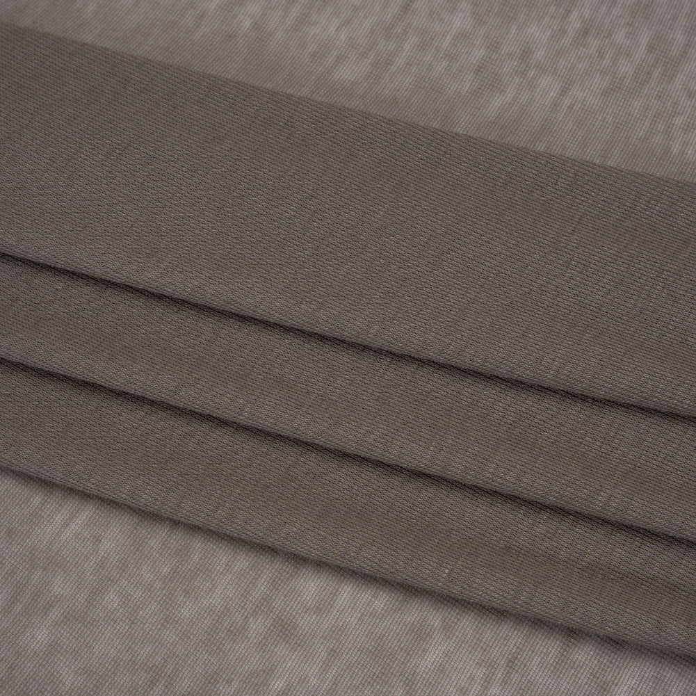 Featherweight Polyester Interlock Knit - Gray - Designer Deadstock