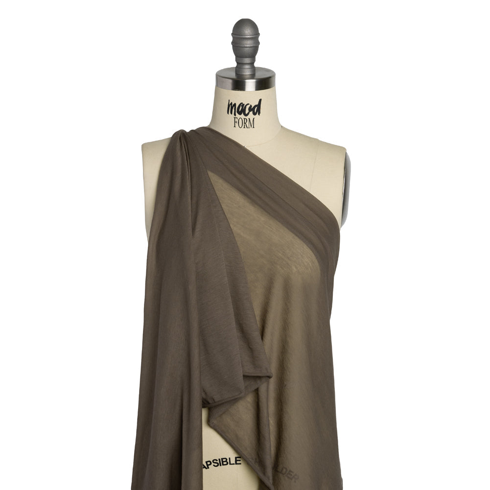 Featherweight Rayon Jersey - Warm Gray - Designer Deadstock
